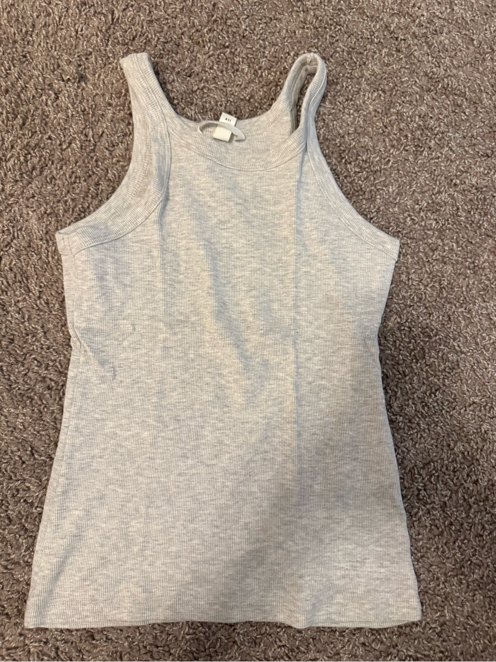 H&M Light Gray Ribbed Tank Top